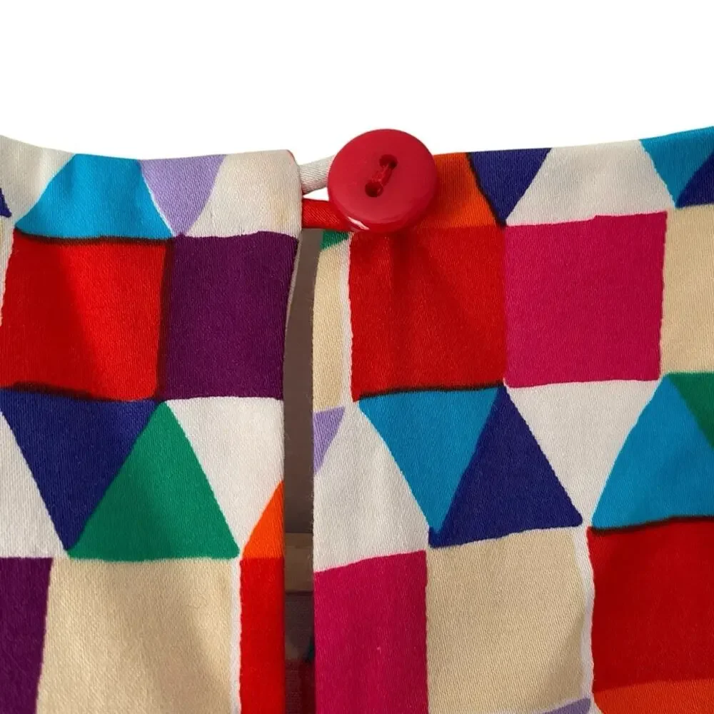 Kate Spade New York Abbey Colorful Geometric Print Dress Silk Blend size 12